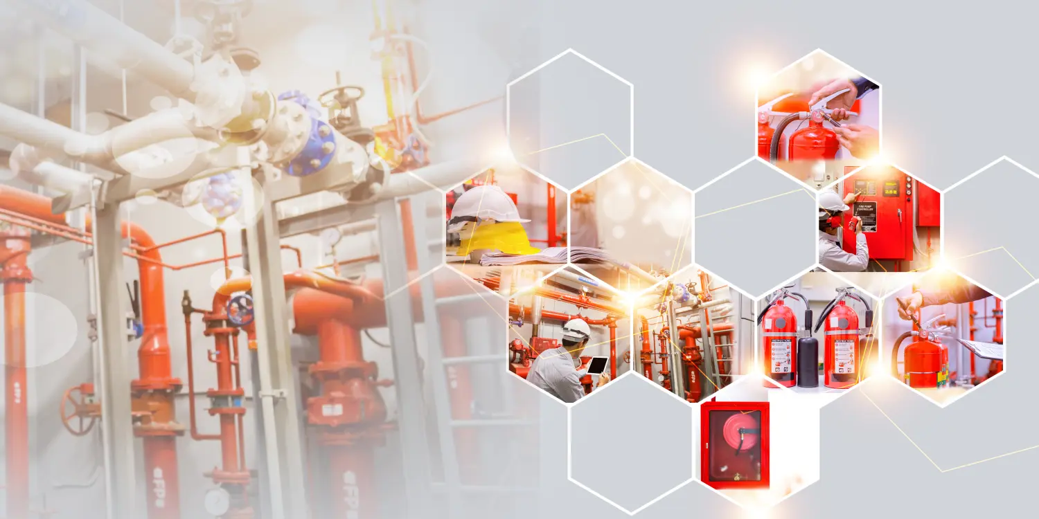 Industrieel intelligent automatisch brandblussysteem. 